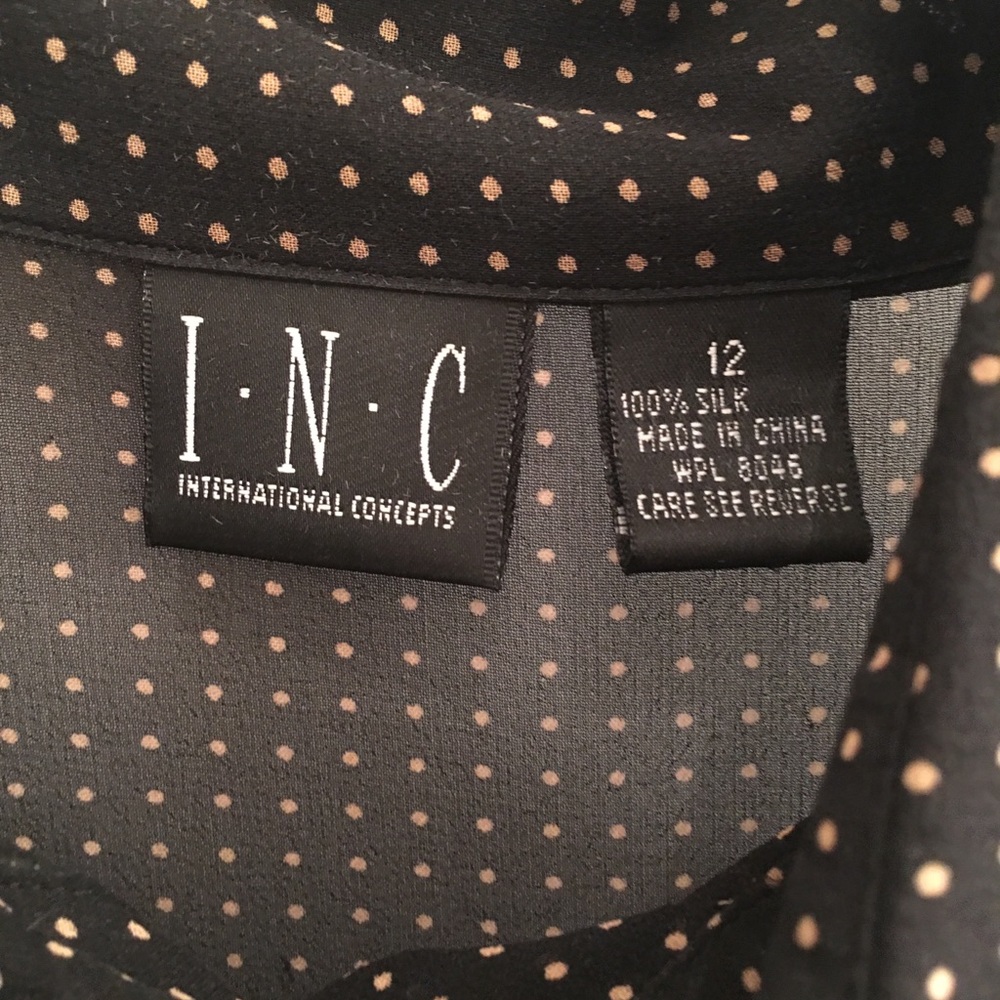 I.N.C. 100% silk button down - Picture 2 of 2